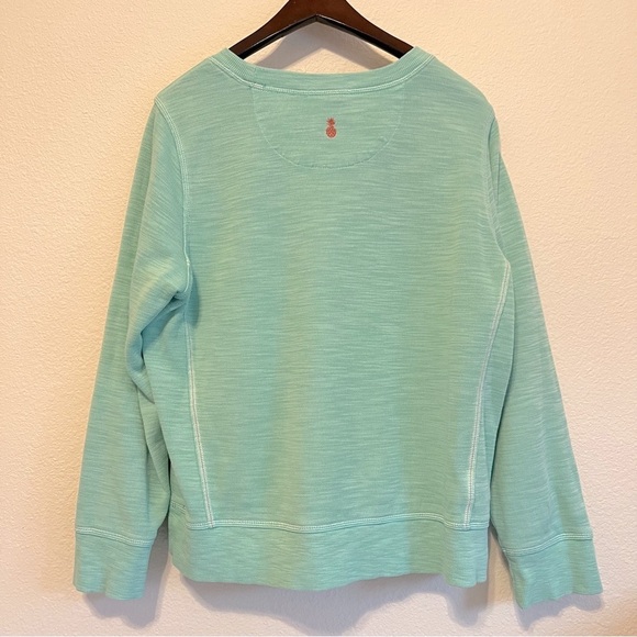 TOMMY BAHAMA Tobago Bay Crewneck Sweatshirt Pima coton, aqua blue, size L - Picture 5 of 12